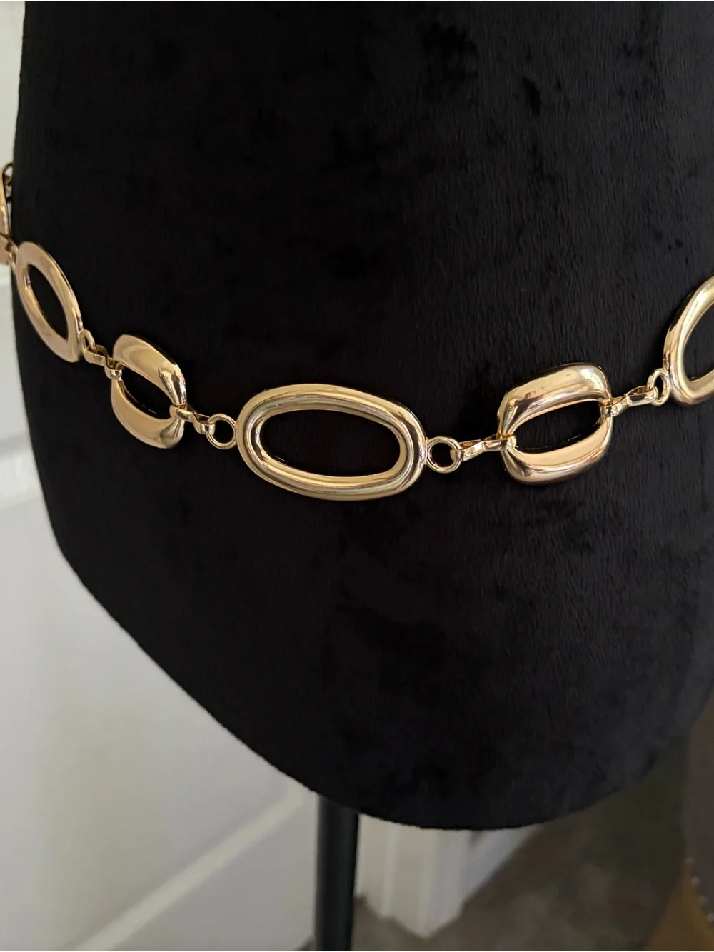 Gold-Tone Oval Link Women's Belt Chain